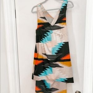 Billabong High-Low Summer Dress with Tribal Print, Size Medium